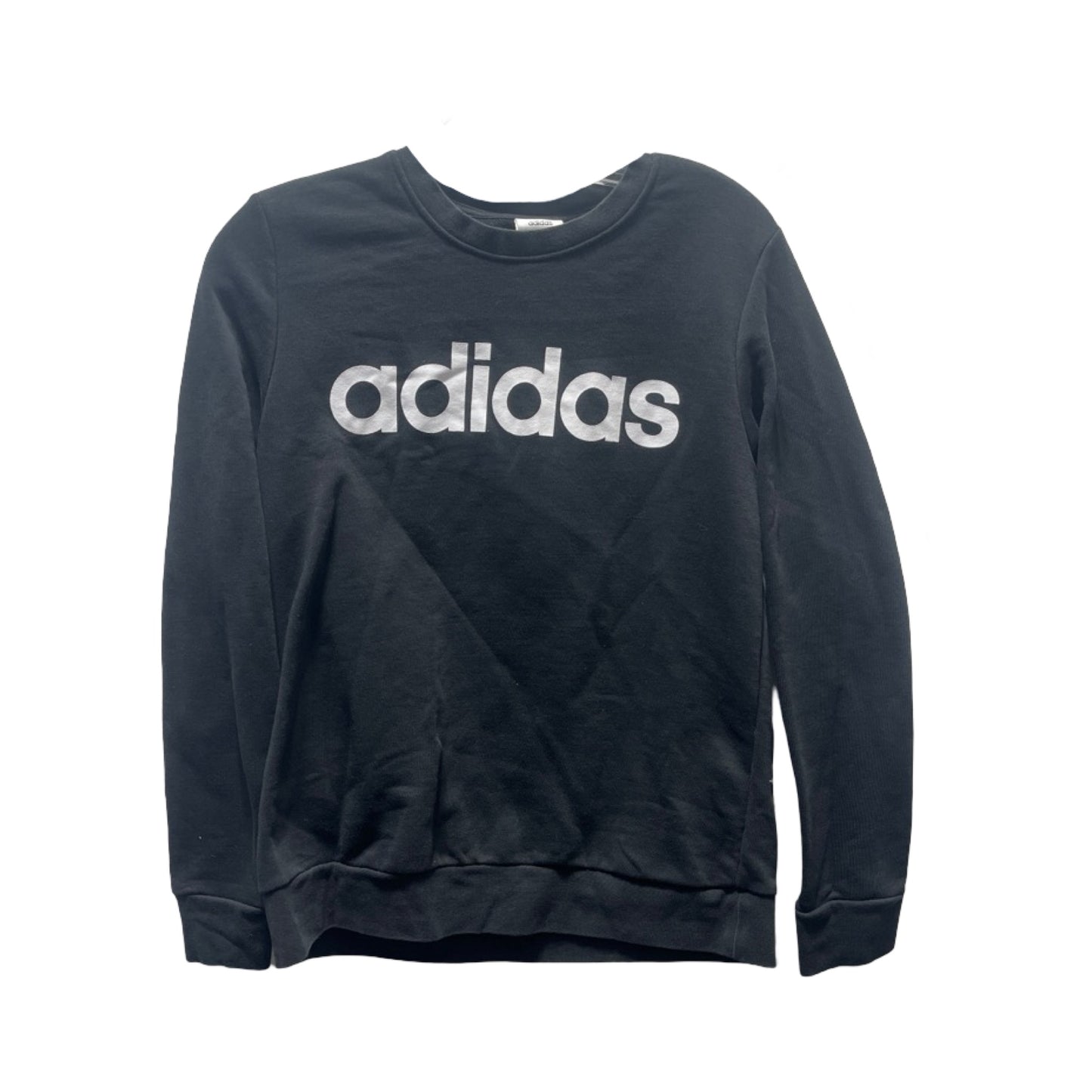 Sweatshirt Crewneck By Adidas In Black & White, Size: L