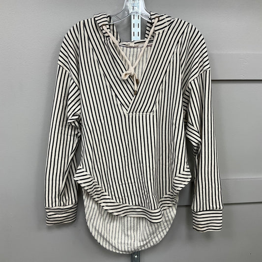 Sweatshirt Hoodie By Pilcro In Striped Pattern, Size:Xs