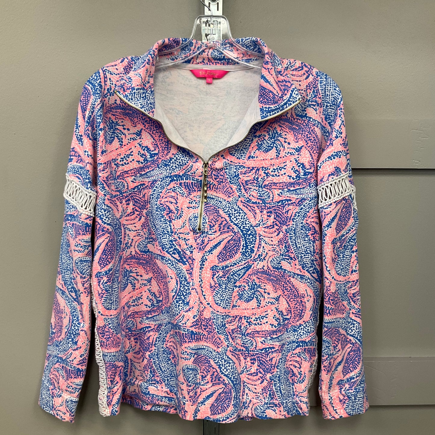 Top Ls Designer By Lilly Pulitzer In Blue & Pink, Size:S