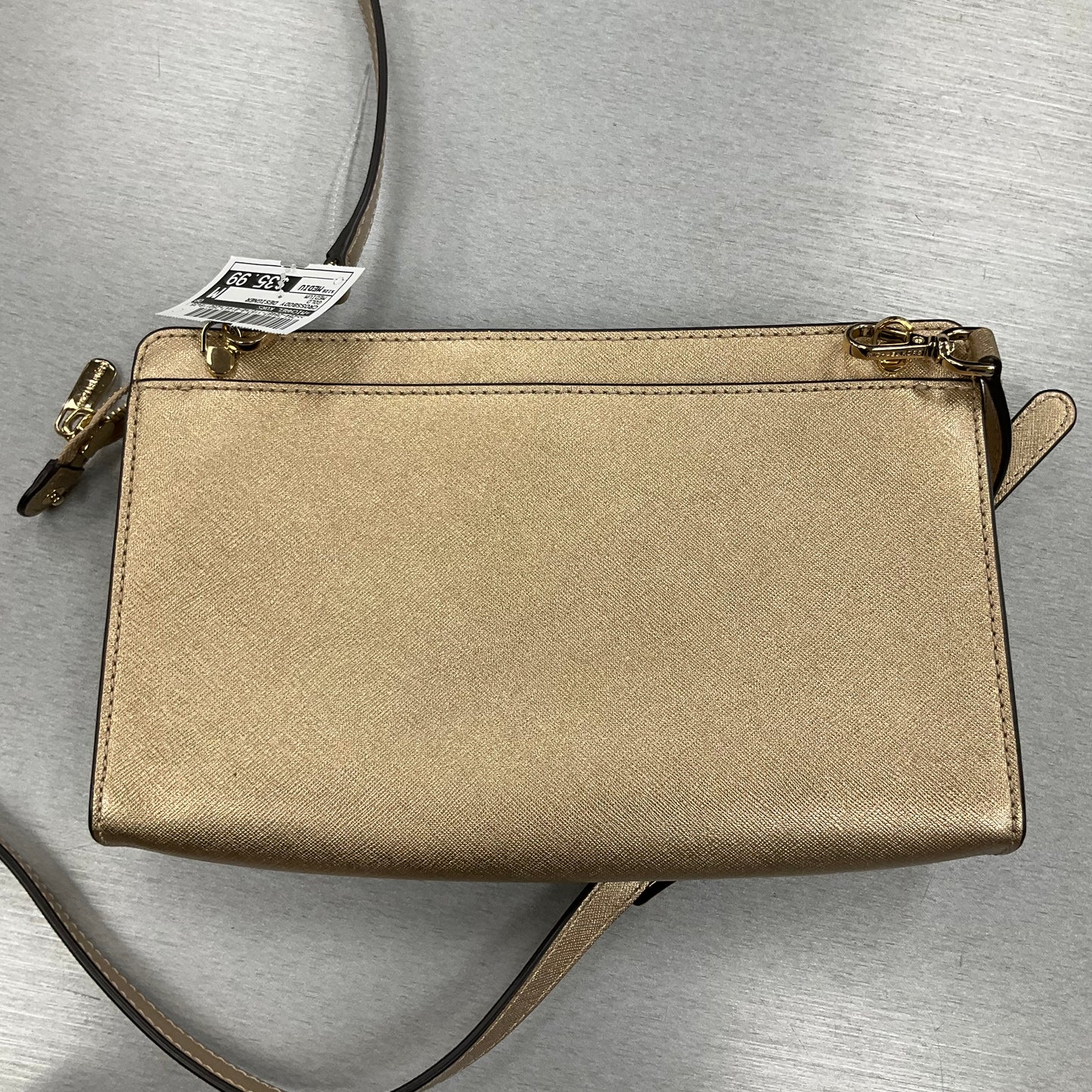 Crossbody Designer By Michael Kors In Gold, Size:Medium