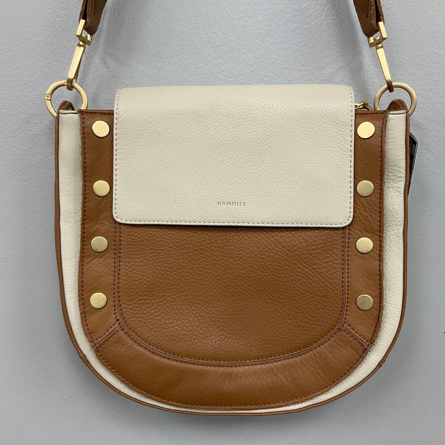 KAYCE SADDLE BAG by HAMMITT In BROWN & CREAM, Size: MEDIUM
