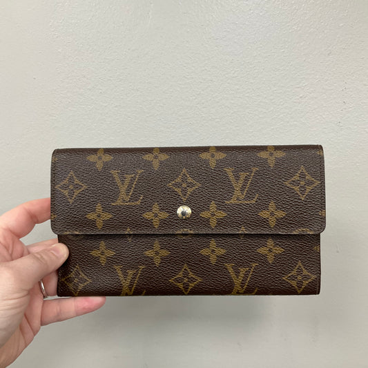 Wallet Luxury Designer By Louis Vuitton In Brown, Size:Large