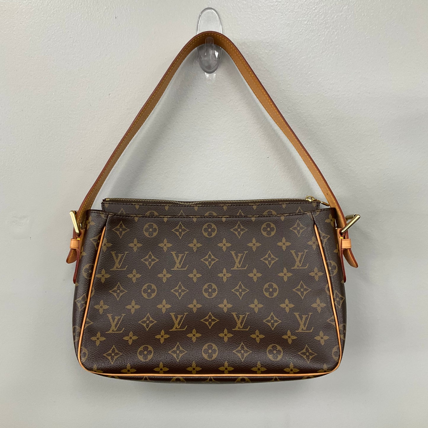 Handbag Luxury Designer By Louis Vuitton In Brown, Size:Medium