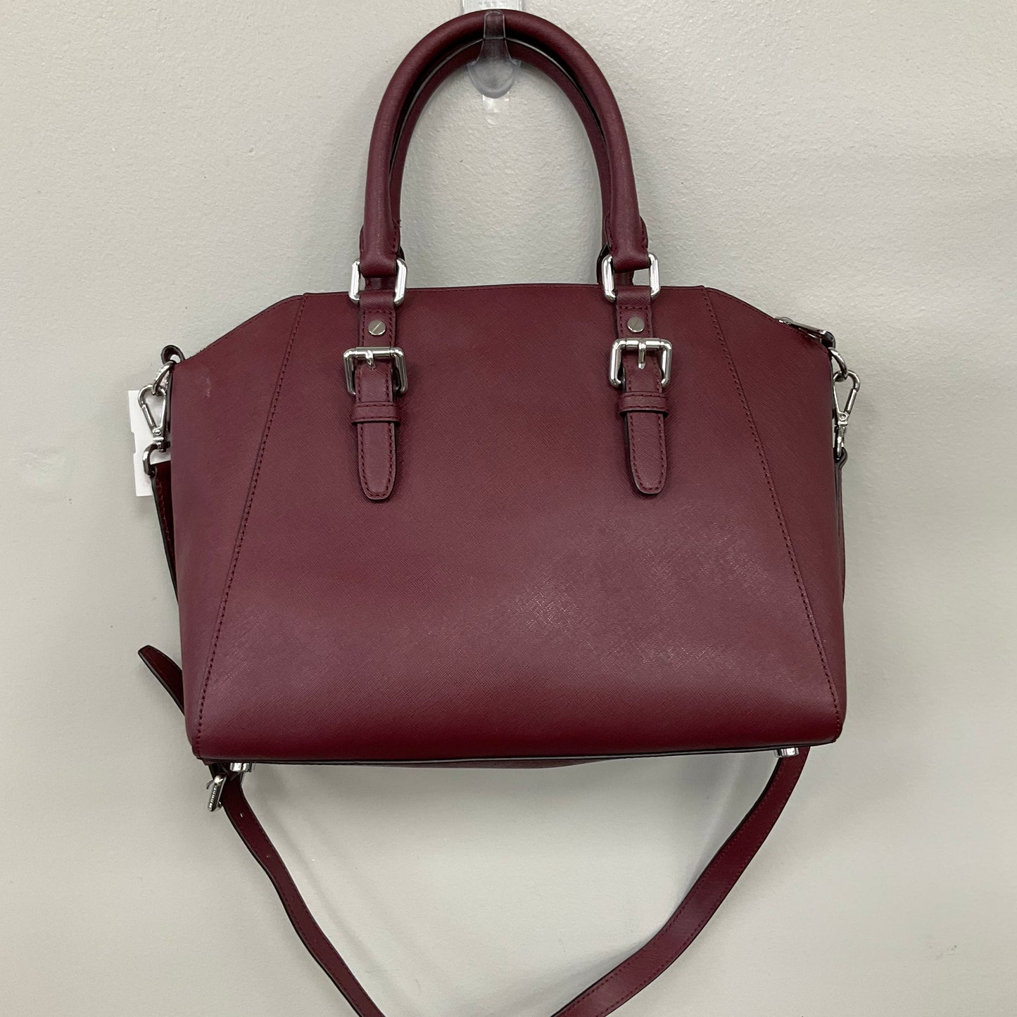 Handbag Designer By Michael Kors In Maroon, Size:Medium