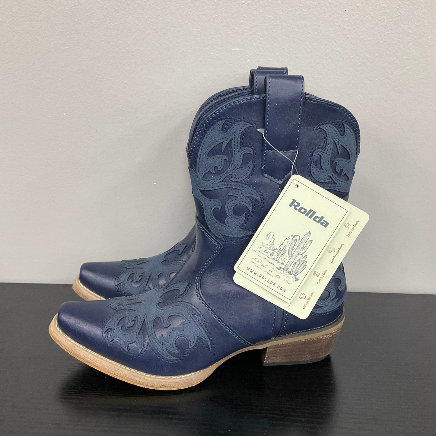 BOOTS WESTERN by ROLLDA In BLUE, Size: 7