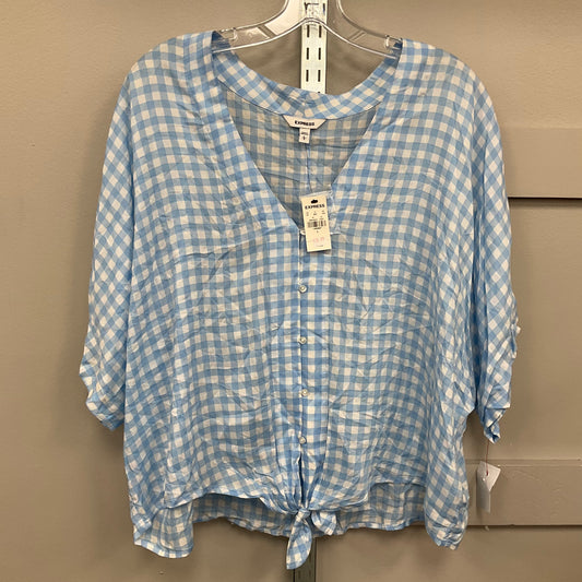 TOP SS by EXPRESS In PLAID PATTERN, Size: L