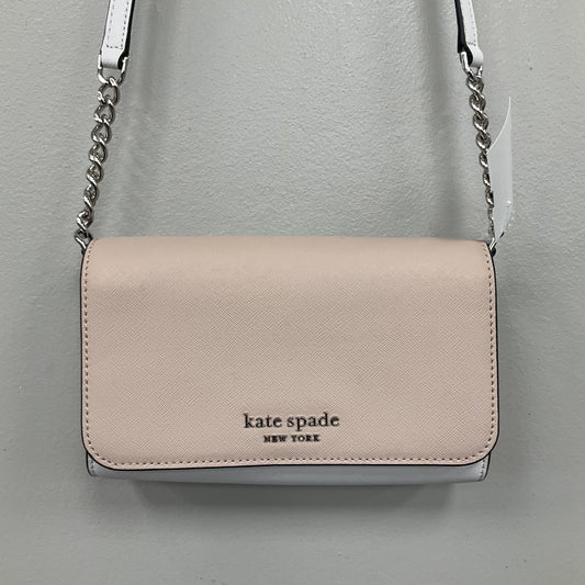 Crossbody Designer By Kate Spade In Tan & White, Size:Small
