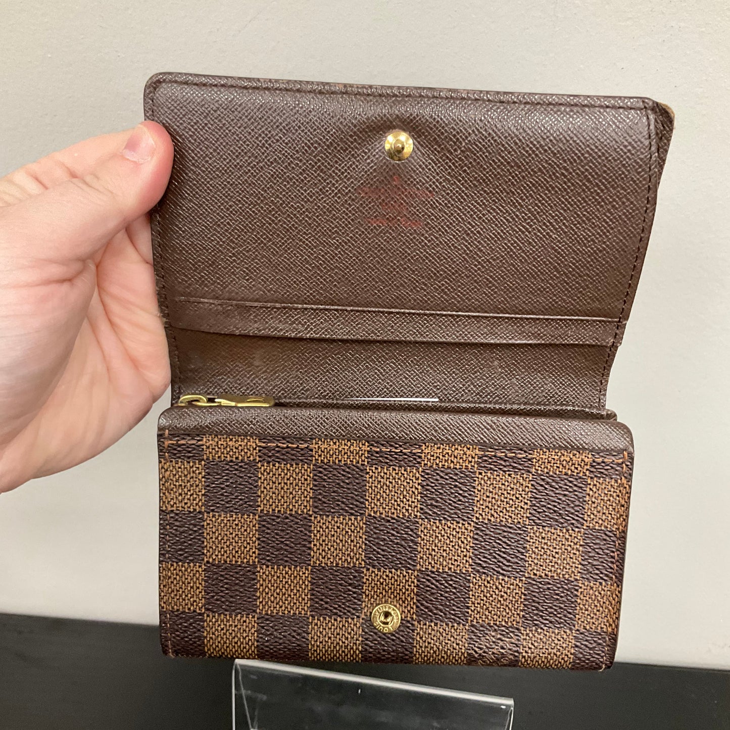 Wallet Luxury Designer By Louis Vuitton In Checkered Pattern, Size:Medium