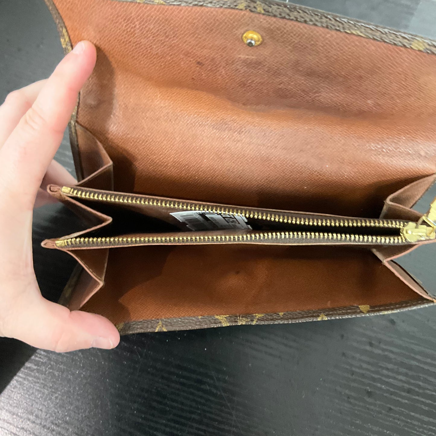 Wallet Luxury Designer By Louis Vuitton In Brown, Size:Medium