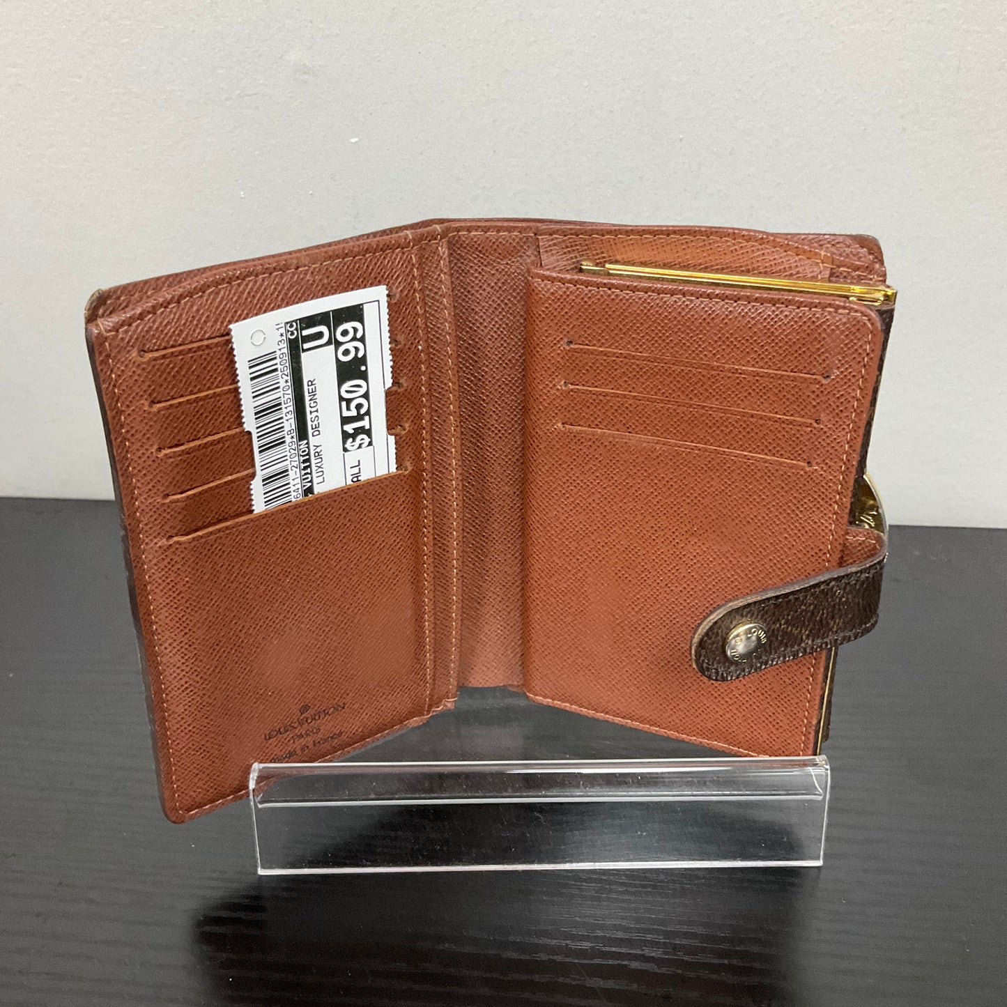 Wallet Luxury Designer By Louis Vuitton In Brown, Size:Small