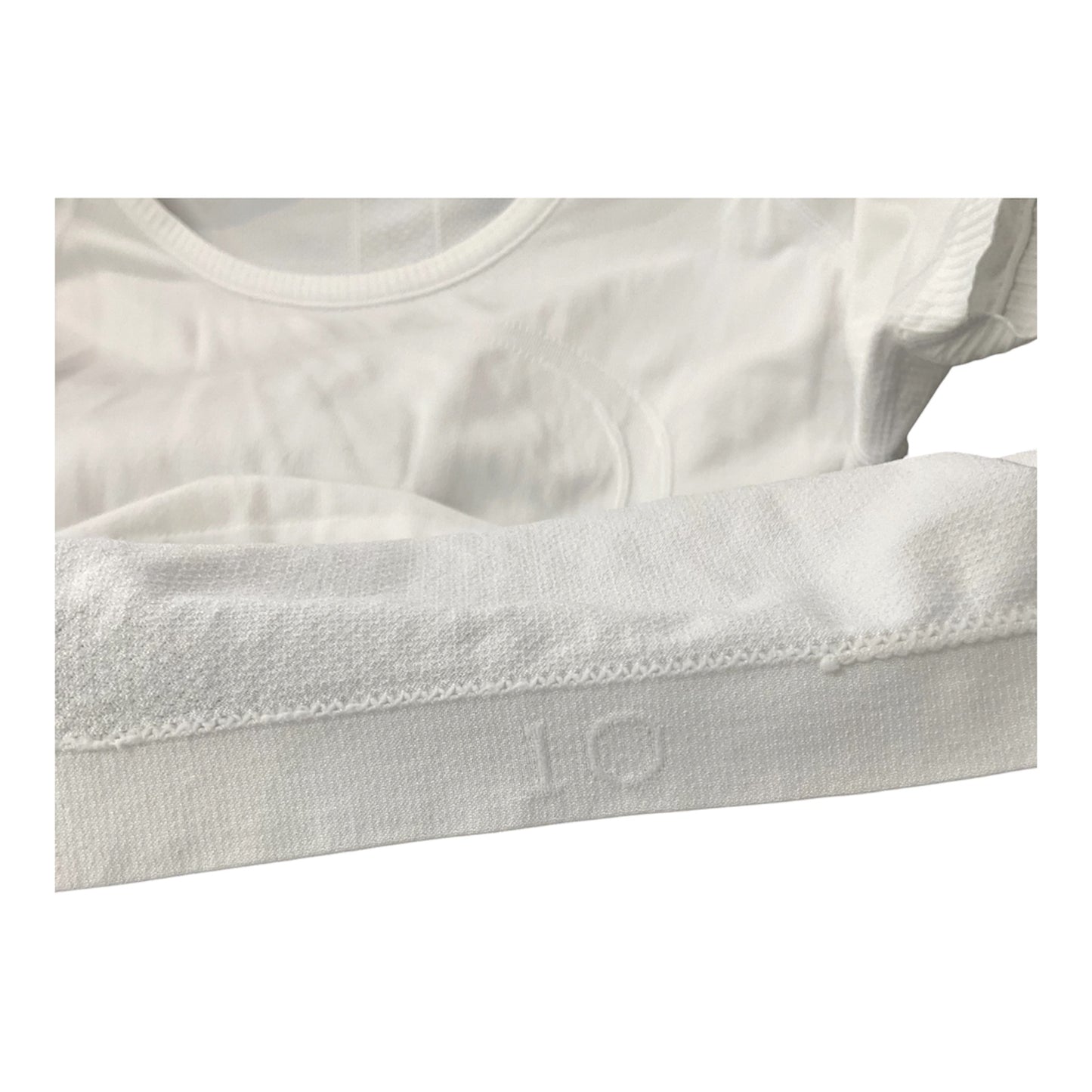 Athletic Top Short Sleeve By Lululemon In White, Size: M
