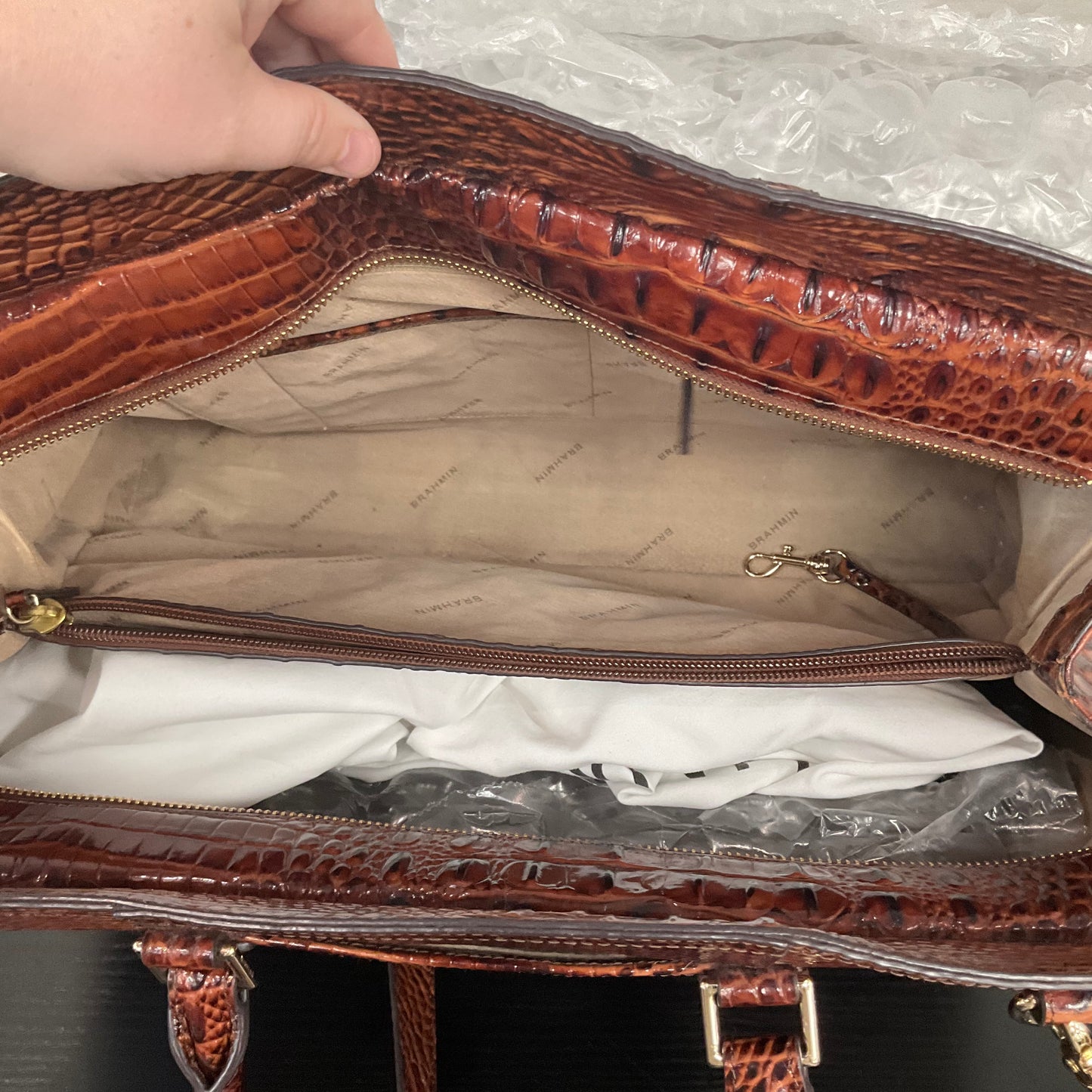HANDBAG DESIGNER by BRAHMIN In BROWN, Size: LARGE