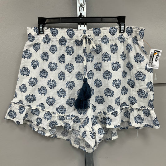 SHORTS by RACHEL ZOE In BLUE & WHITE, Size: L