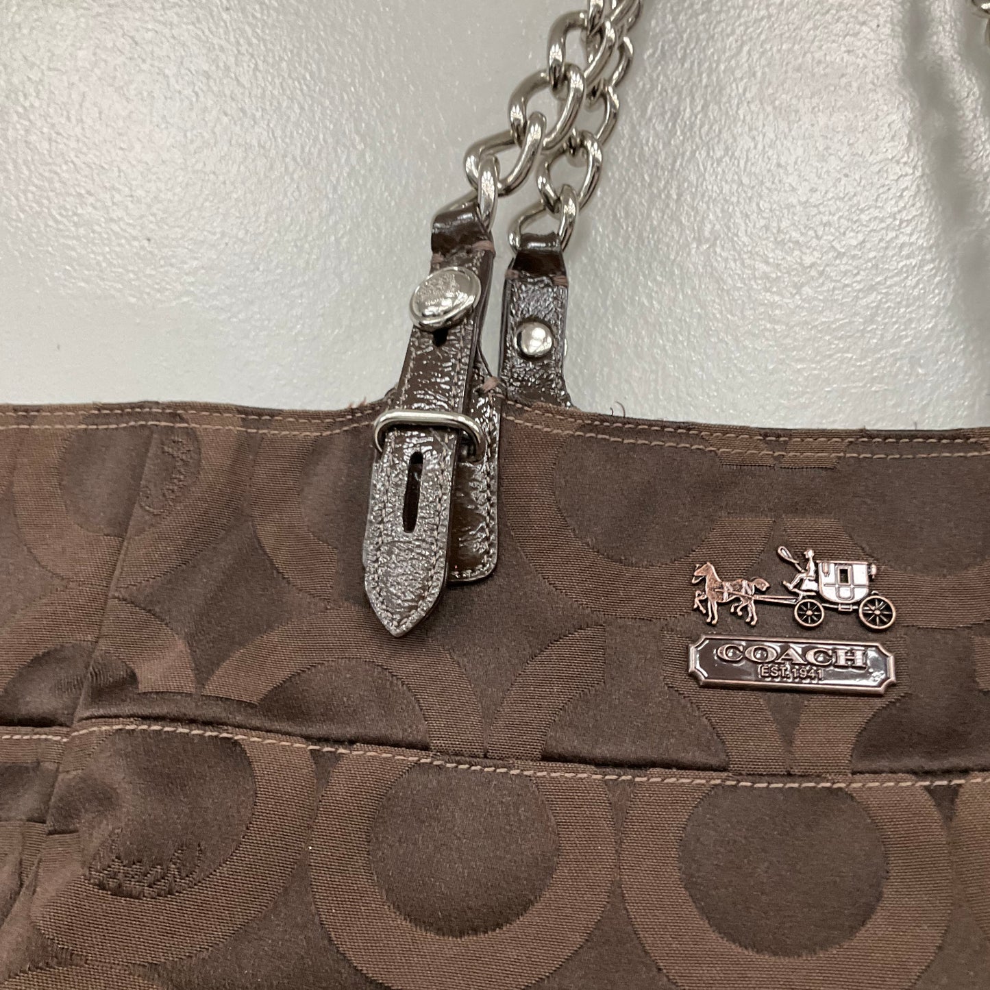 Handbag Designer By Coach, Size: Medium