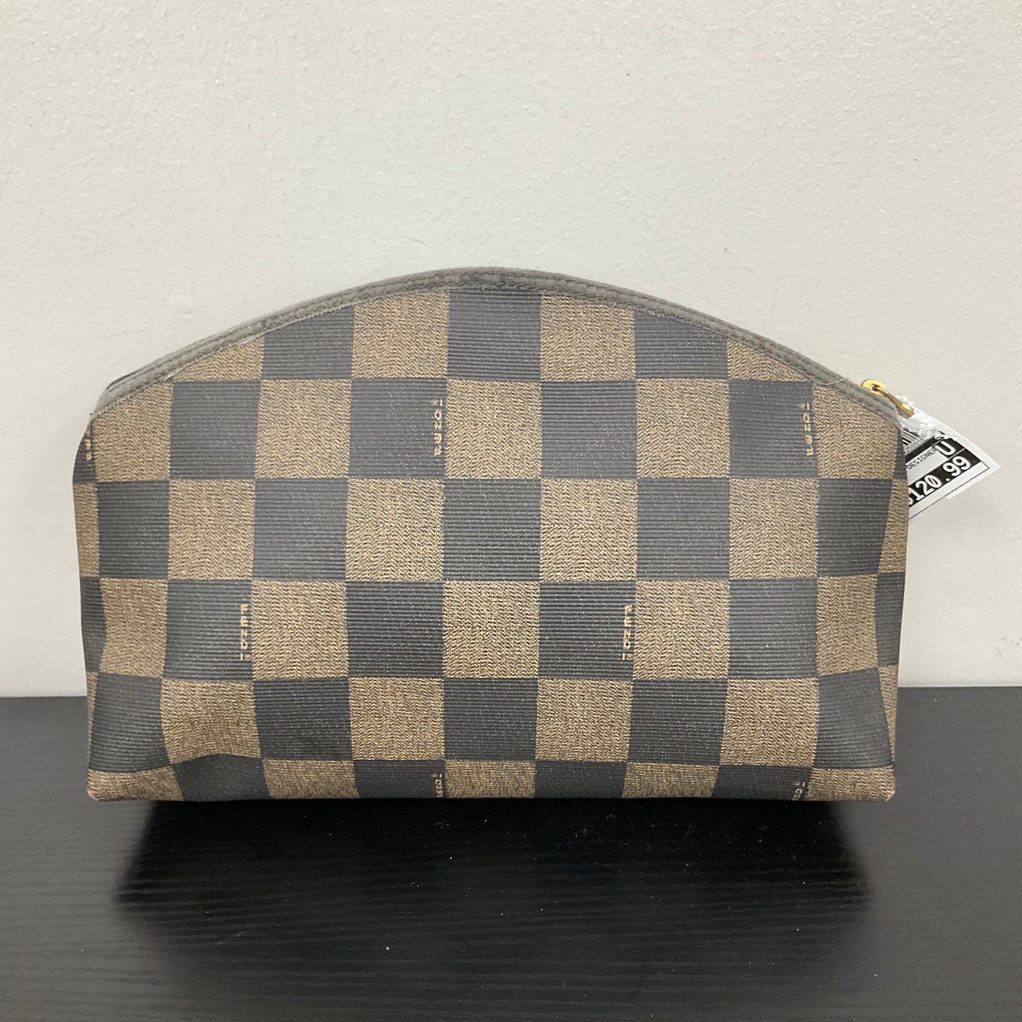 MAKEUP BAG LUXURY DESIGNER by FENDI In CHECKERED PATTERN, Size: MEDIUM