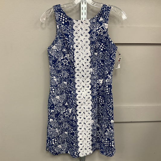 DRESS CASUAL SHORT by LILLY PULITZER In BLUE & WHITE, Size: 2