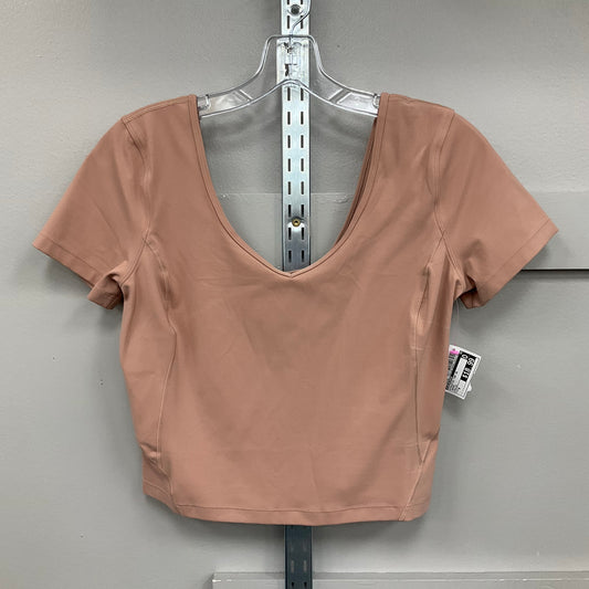 ATHLETIC TOP SS by LULULEMON In BROWN, Size: 8