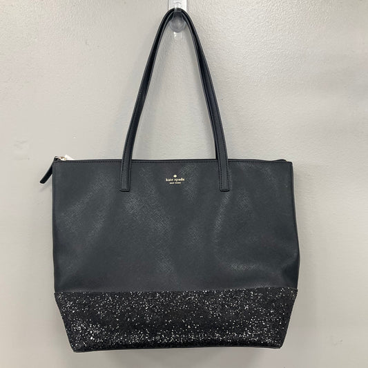 Handbag Designer By Kate Spade In Black & Silver, Size:Large