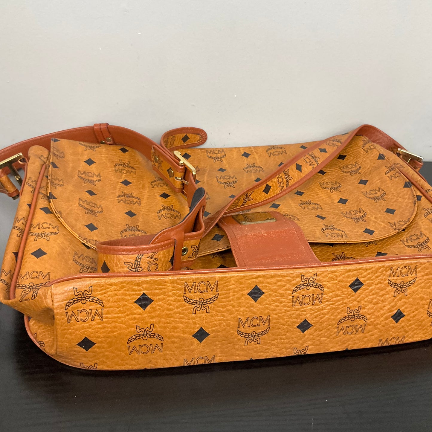 CROSSBODY LUXURY DESIGNER by MCM In BROWN, Size: LARGE