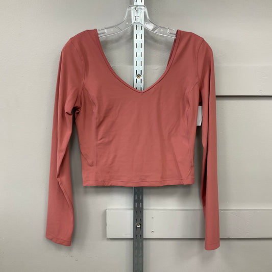Athletic Top LS By Lululemon In Pink, Size:8