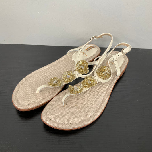 SANDALS FLATS by SAM EDELMAN In GOLD, Size: 11