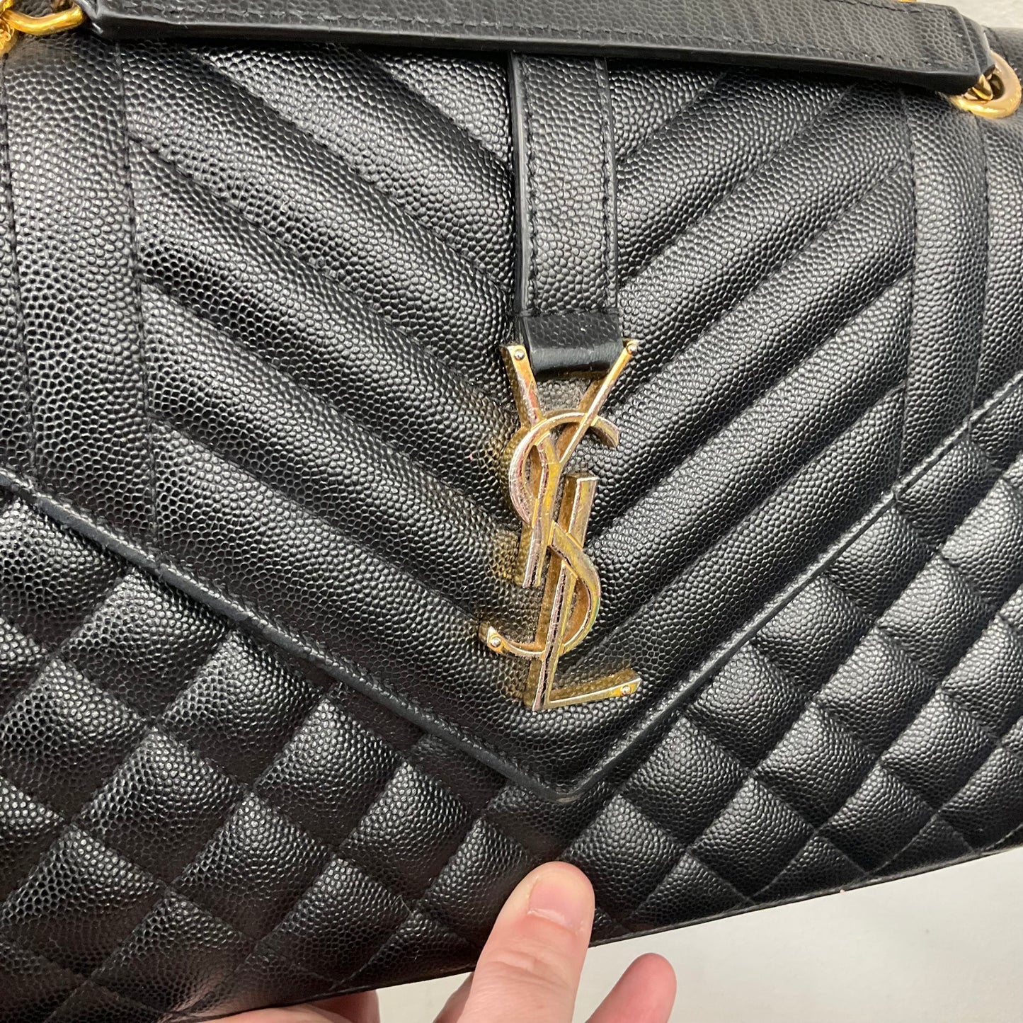 Crossbody Luxury Designer By Yves Saint Laurent In Black, Size:Small