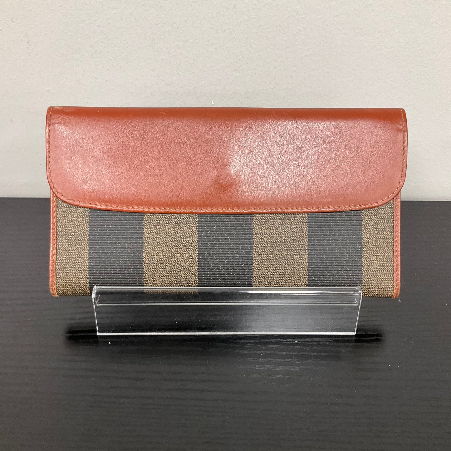 Wallet Luxury Designer By Fendi In Striped Pattern, Size:Medium