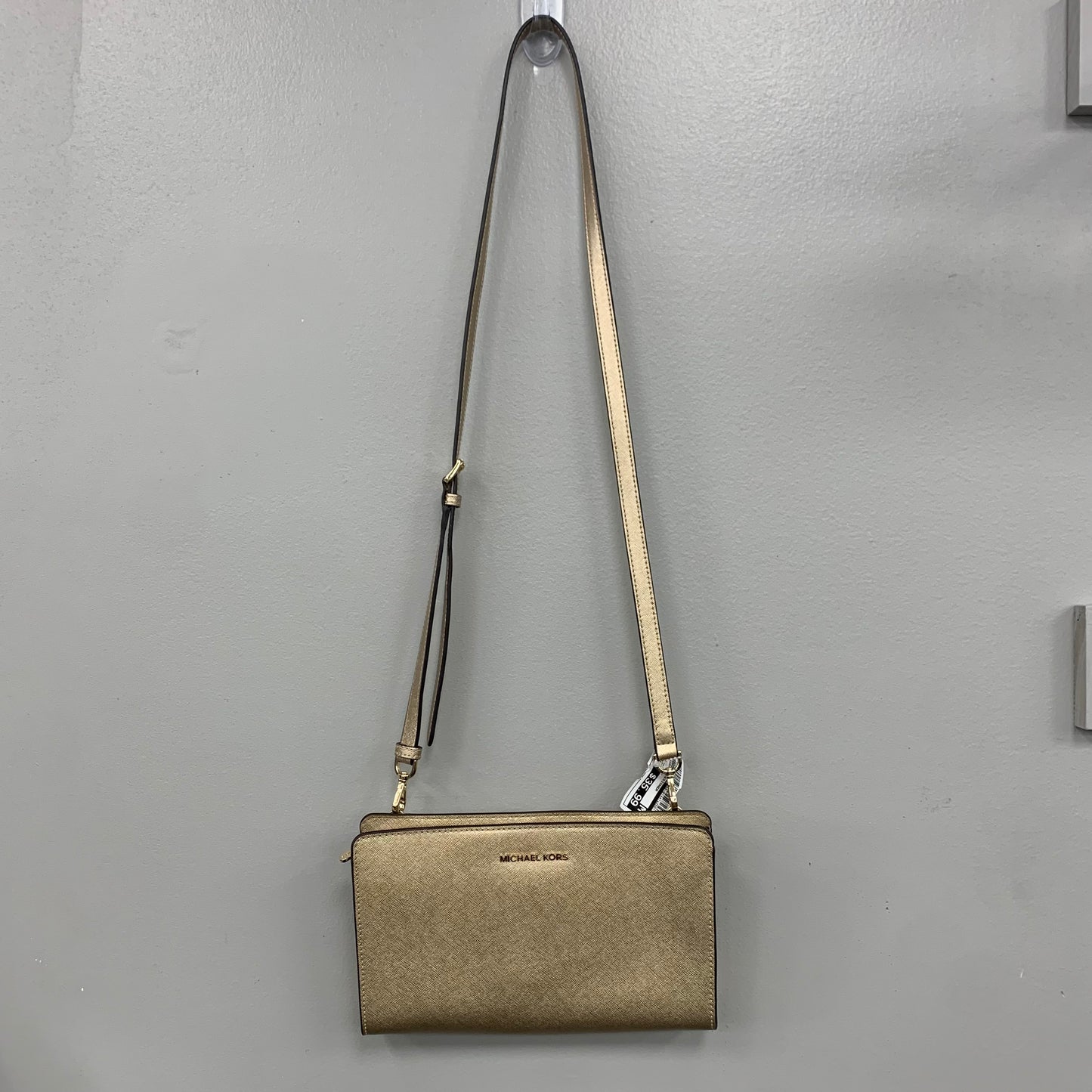 Crossbody Designer By Michael Kors In Gold, Size:Medium