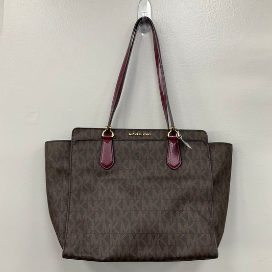 Tote Designer By Michael Kors In Brown & Purple, Size:Large