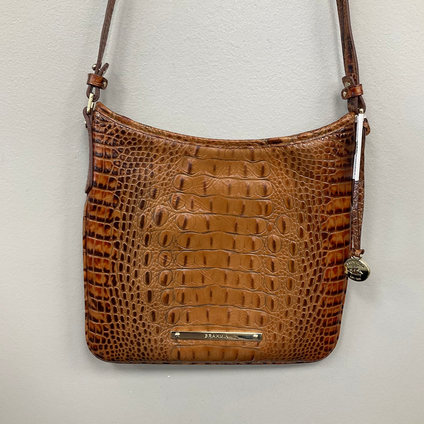 Crossbody Designer By Brahmin In Brown, Size:Medium