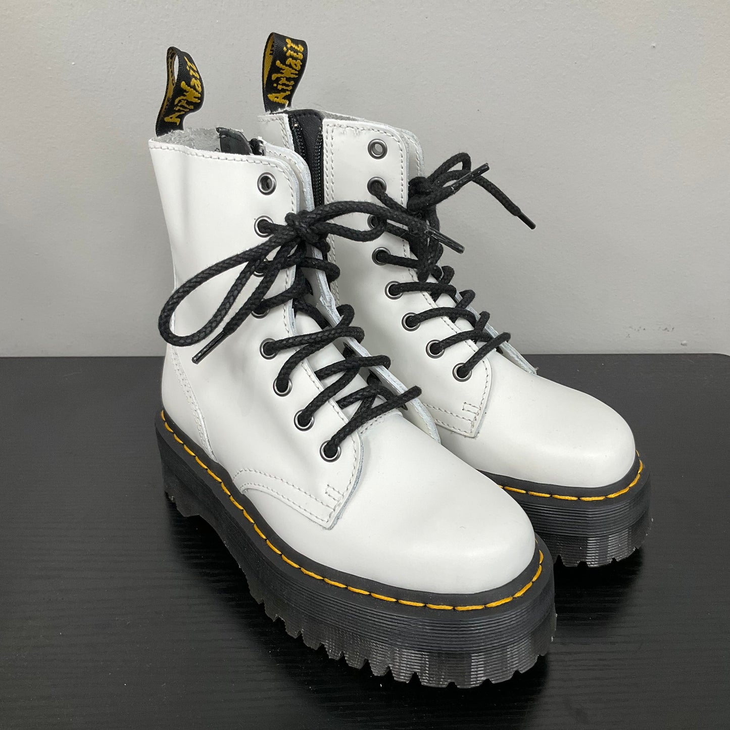 BOOTS COMBAT by DR MARTENS In WHITE, Size: 5