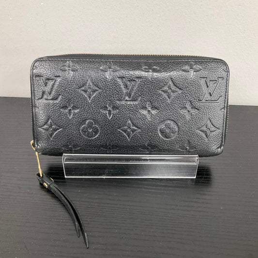 Wallet Luxury Designer By Louis Vuitton In Black, Size:Medium