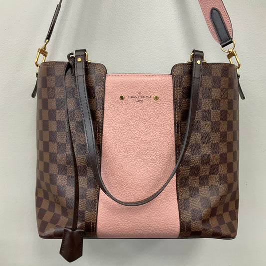 Handbag Luxury Designer By Louis Vuitton In Checkered Pattern, Size:Medium