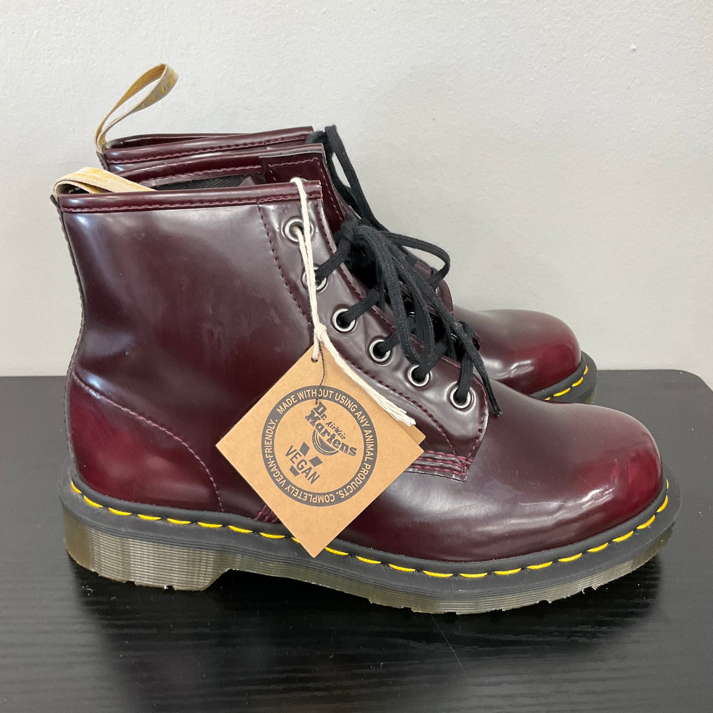 BOOTS COMBAT by DR MARTENS In MAROON, Size: 9