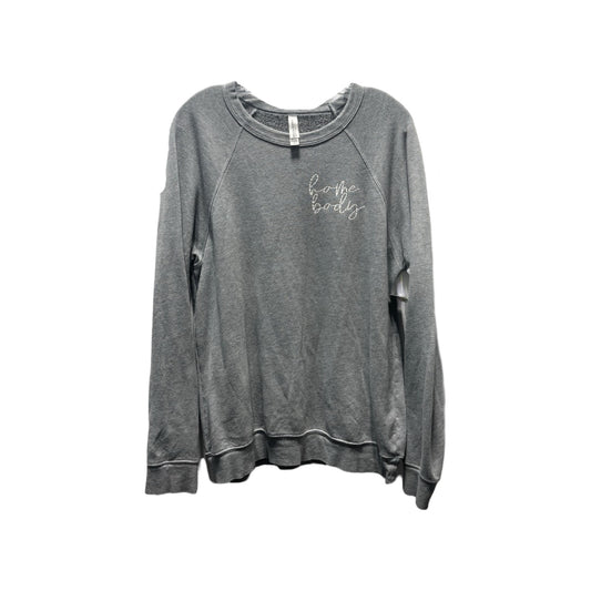 Sweatshirt Crewneck By Bella + Canvas In Grey, Size: L