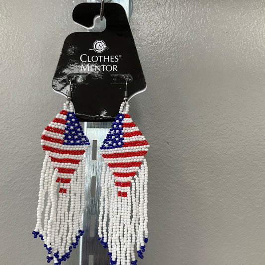 EARRINGS DANGLE/DROP by    CLOTHES MENTOR In BLUE RED & WHITE