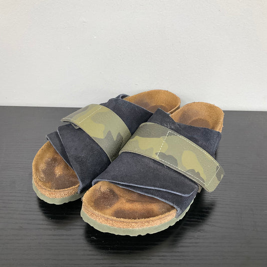 SANDALS FLATS by BIRKENSTOCK In BLACK & GREEN, Size: 8