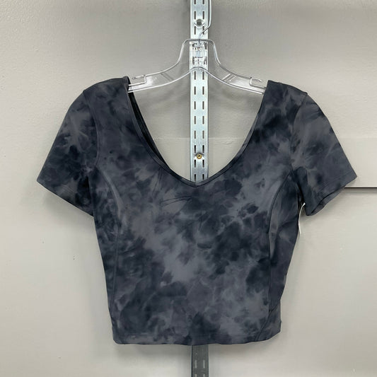 Athletic Top Ss By Lululemon In Grey, Size:6