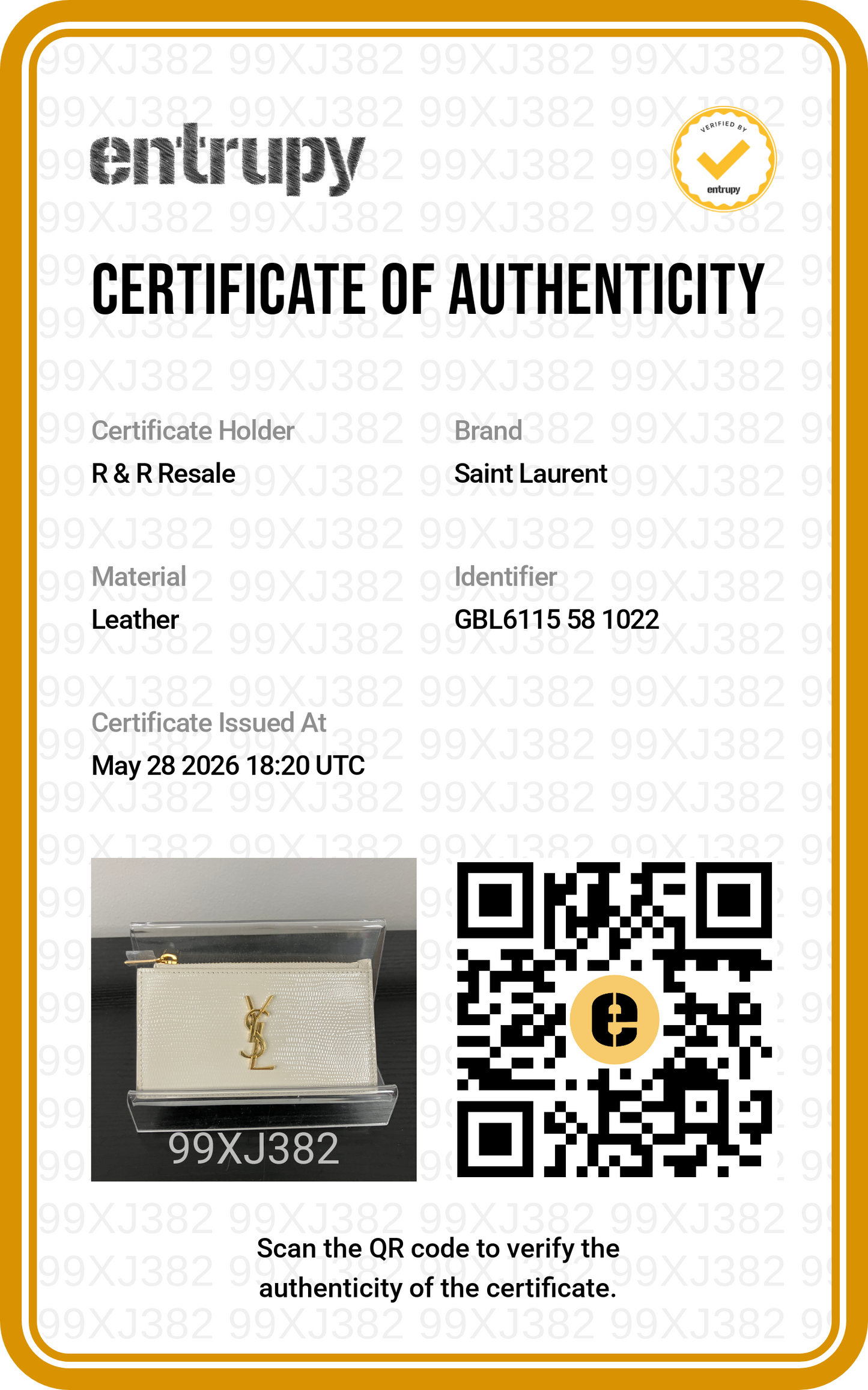 Id/card Holder Luxury Designer By Yves Saint Laurent