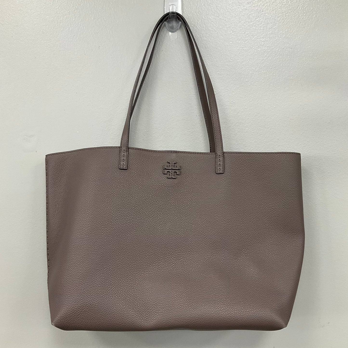 Handbag Designer By Tory Burch In Taupe, Size:Large