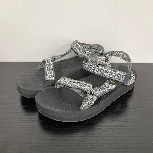 SANDALS FLATS by TEVA In BLACK, Size: 8