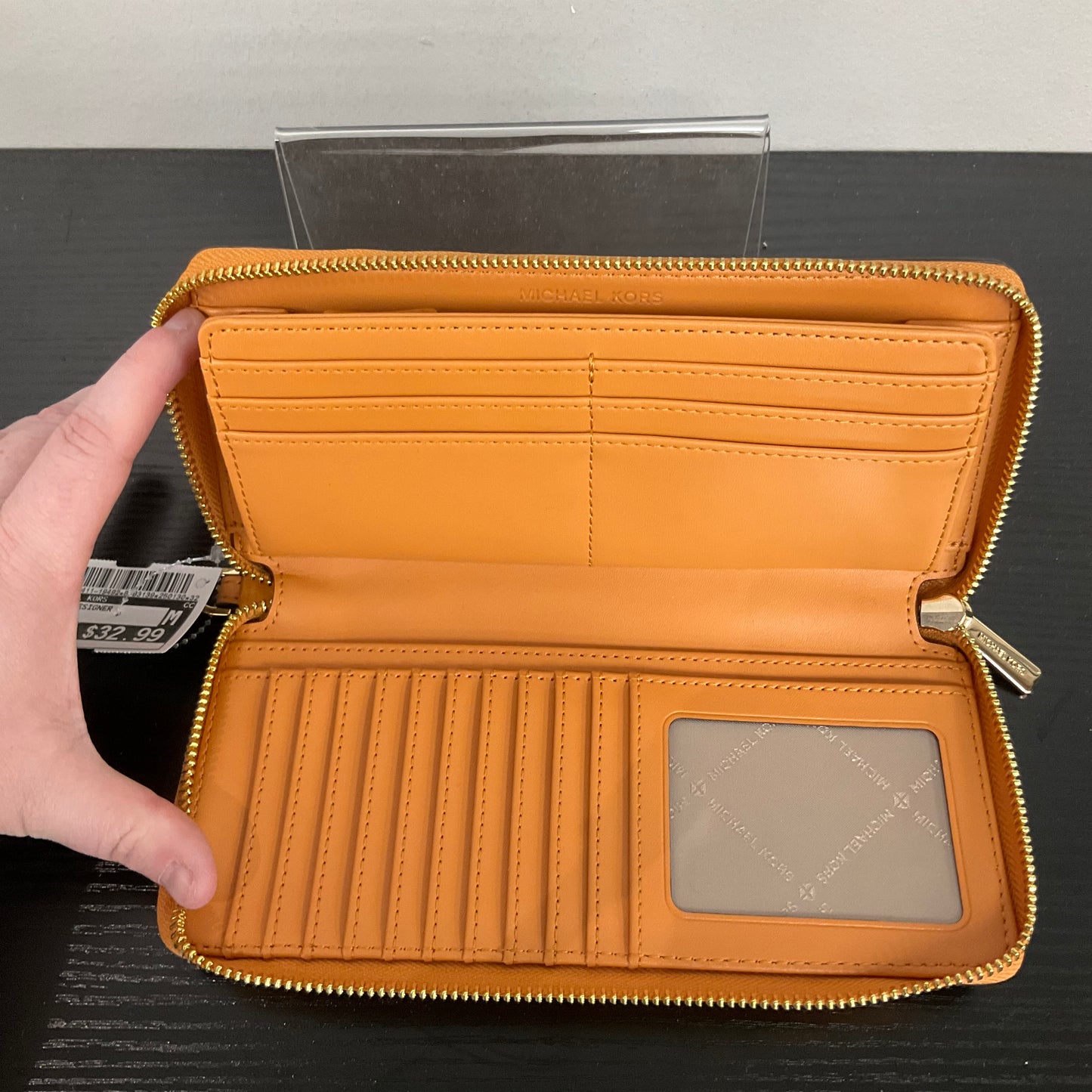 Wallet Designer By Michael Kors In Orange, Size:Medium