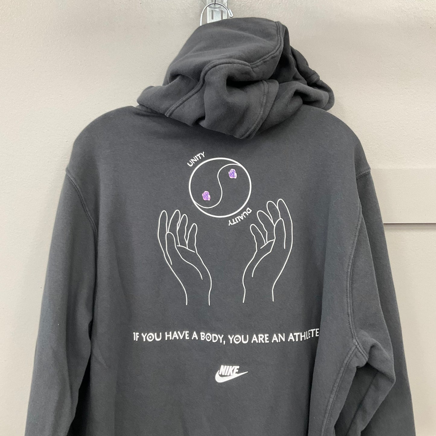 Sweatshirt Hoodie By Nike Apparel In Grey, Size:L