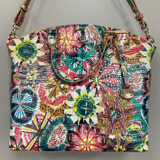 Handbag Designer By Brahmin In Rainbow Print, Size:Medium