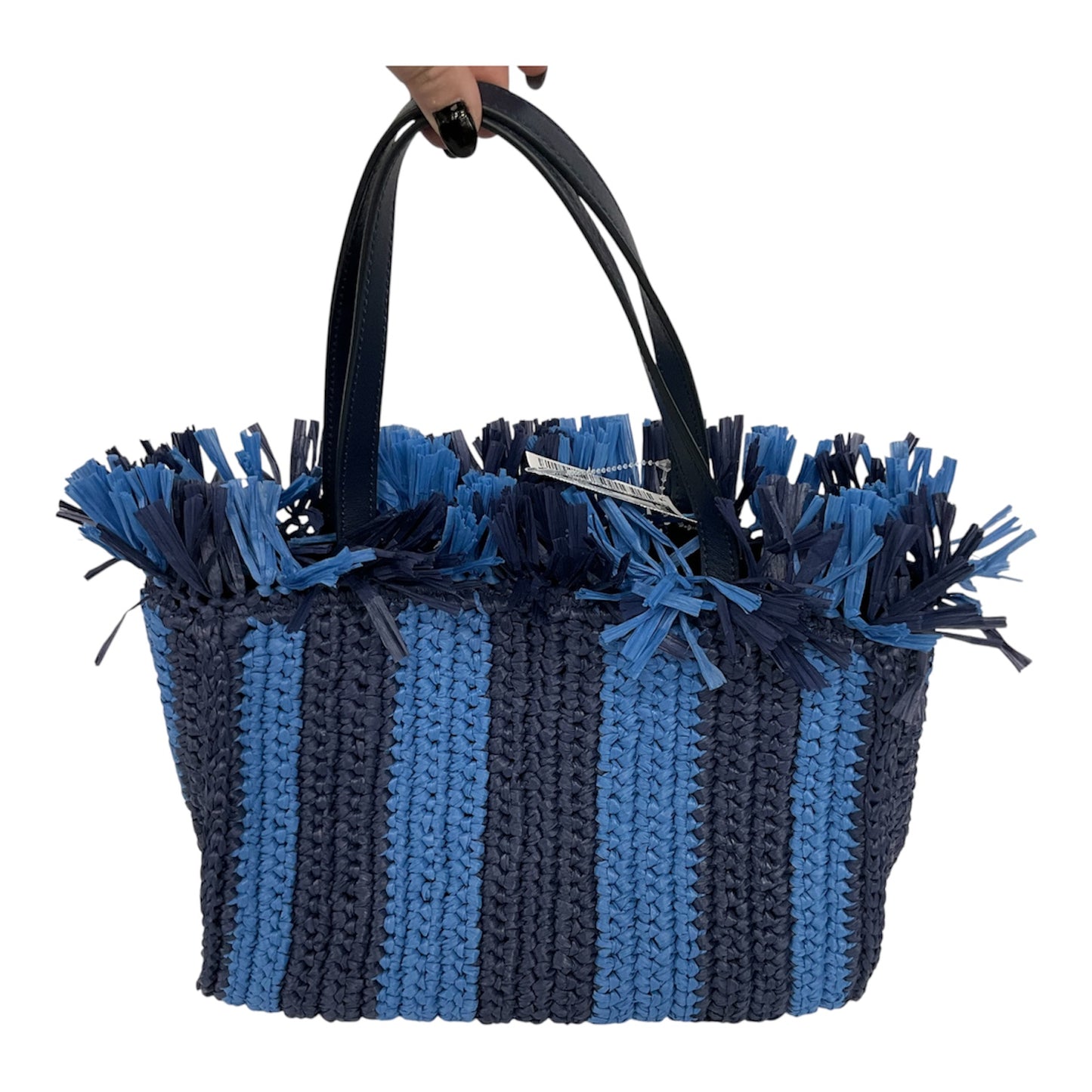 Sam Stripe Straw Satchel By Kate Spade, Size: Small