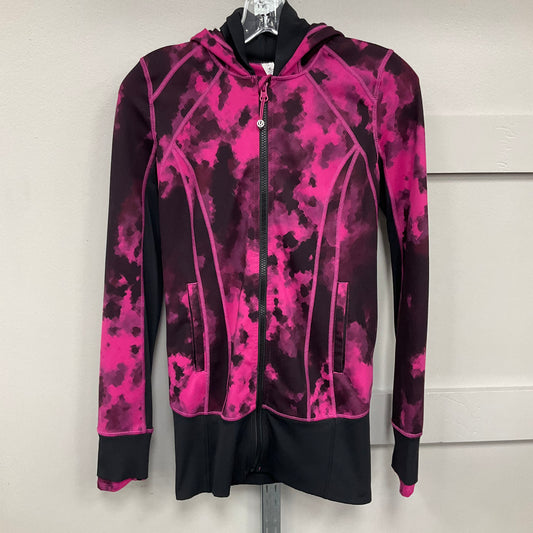 ATHLETIC TOP LS COLLAR by LULULEMON In BLACK & PINK, Size: 4