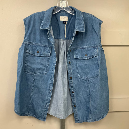 Vest Other By Universal Thread In Blue Denim, Size:Xl