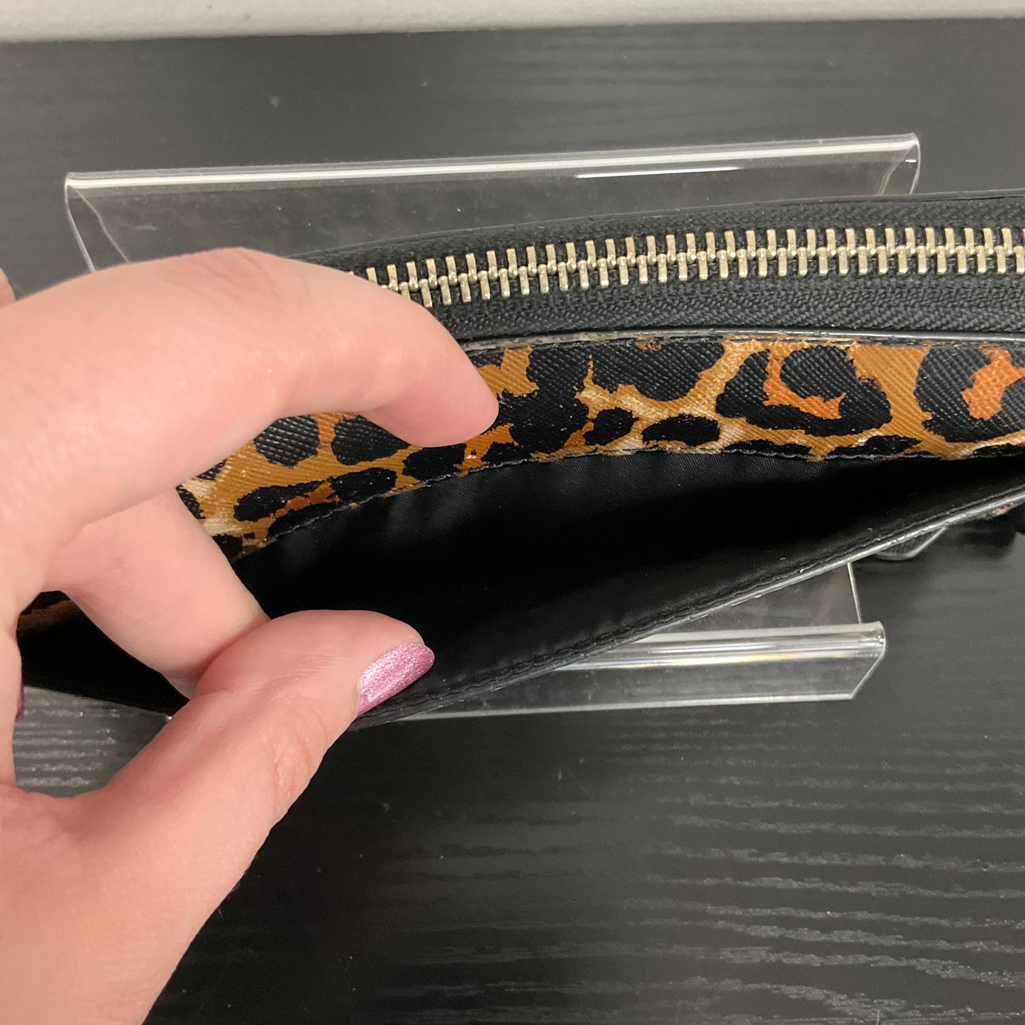 Wallet Designer By Coach In Animal Print, Size:Medium