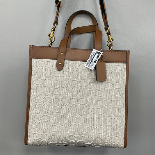 Tote Designer By Coach In Brown & Cream, Size:Medium