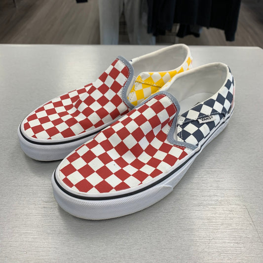 SHOES SNEAKERS by VANS In CHECKERED PATTERN, Size: 8